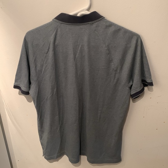 Stellar Greyish Blue Banana Republic Luxury Touch 100% Cotton Polo Shirt SZ L 🔥 - Picture 6 of 7